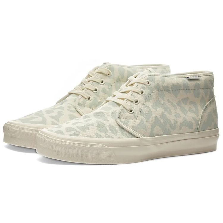 Vans Vault Og Chukka Lx Mid Top Blue And White Leopard Print Men Sneakers VN0A4U3G1YY