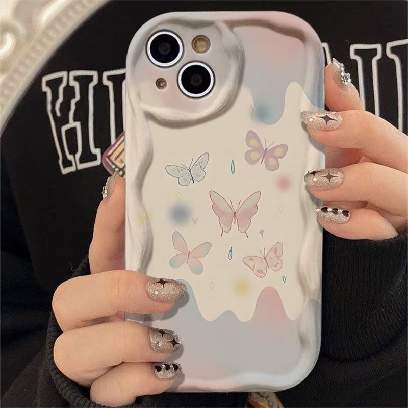 Colorful butterfly is suitable for iPhone11/11ProMax Apple 11 trendy brand mobile phone case 11XR max fresh