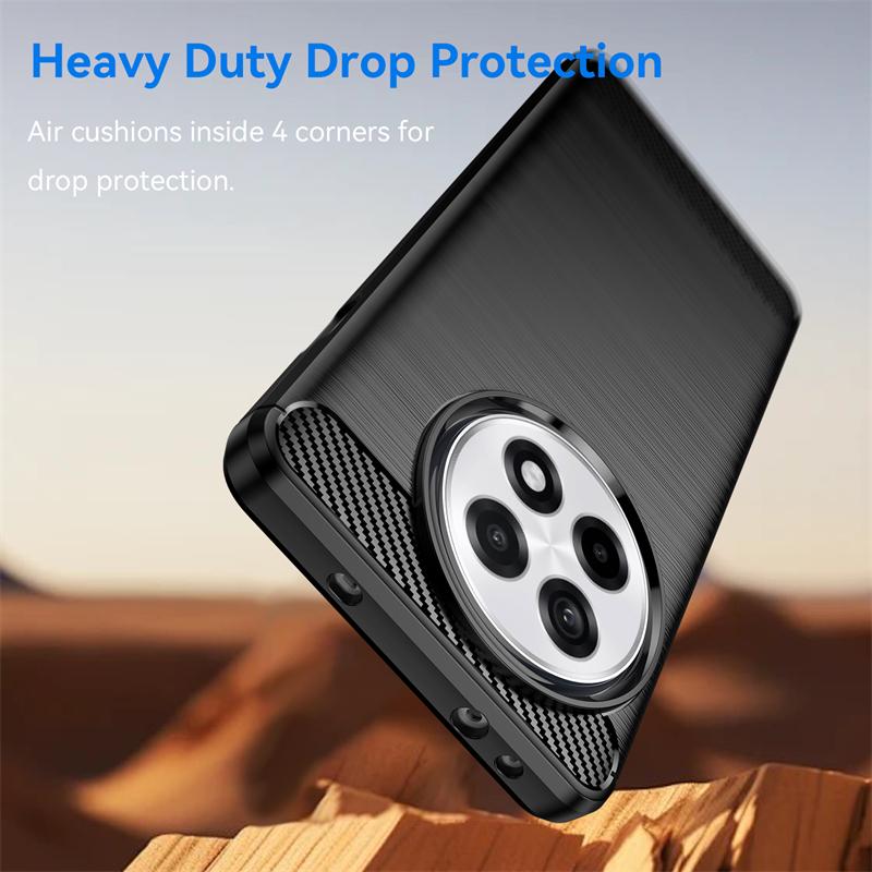For OnePlus 13R Case Bumper Anti-knock Soft Silicone Carbon Fiber Back Cover For OnePlus 13R Case For OnePlus 13R Case 6.78 inch