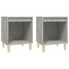 Maison Exclusive - Tables de chevet 2 pcs Gris béton 40x35x50 cm