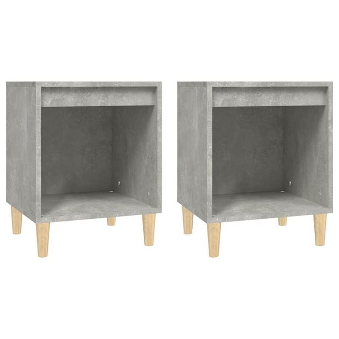Maison Exclusive - Tables de chevet 2 pcs Gris béton 40x35x50 cm