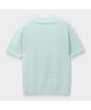 Keoseuuteommellou Green Stripes Textured Half Sweater Cwwam26423Grx