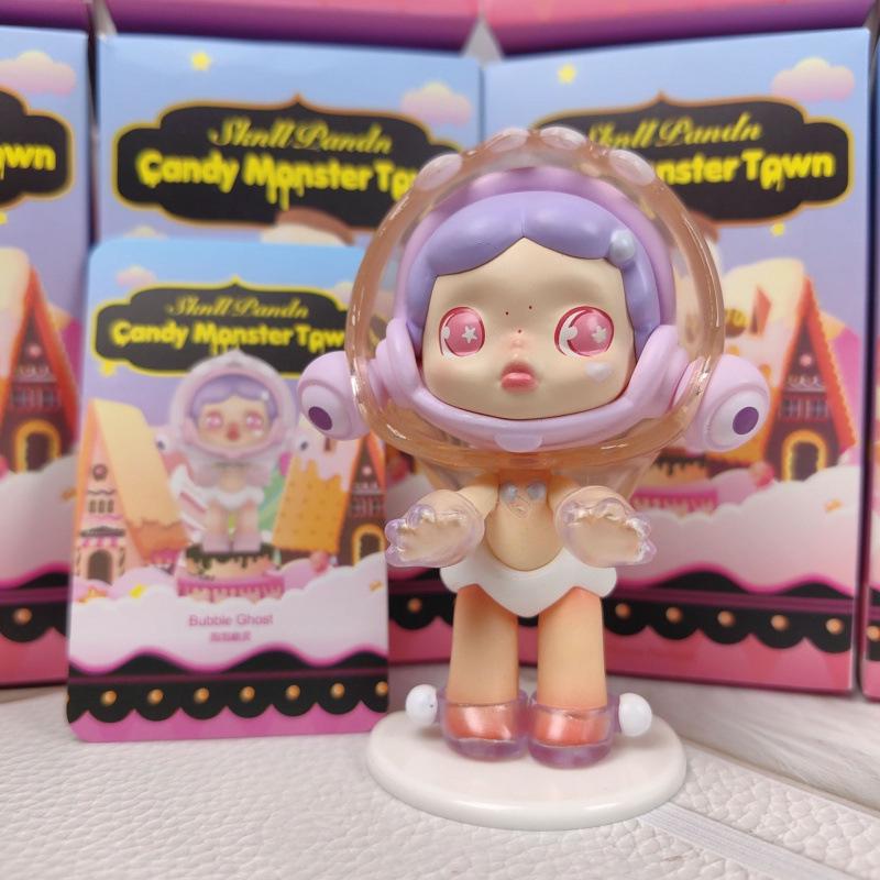SKULLPANDA Candy Monster Town Blind Box Figure - Trendy Desktop Ornament & Car Toy for Kids