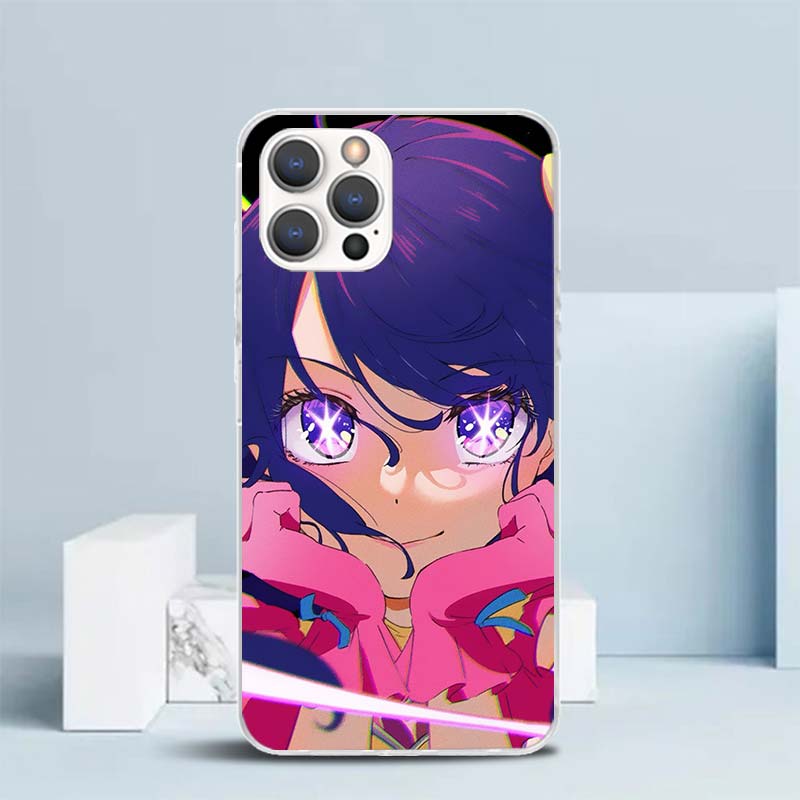 Japan Anime Oshi No Ko Soft Cover for iPhone 16 17 Air 15 14 Pro Max 16E Phone Case 13 Mini 12 11 7 SE 8 Print Pattern Fit Cases