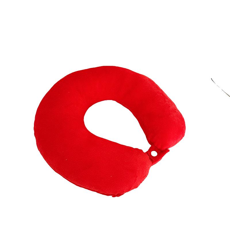 Poduszka podróżna w kształcie litery U w jednolitym kolorze, pod kark i głowę