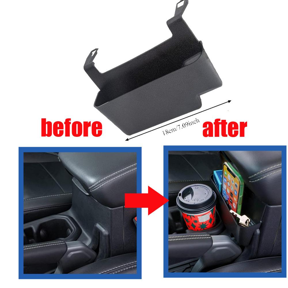 For 2018-2024 Jeep Wrangler JL 4XE Gladiator JT Premium Armrest Gap Hanging Storage Organizer Tray,Molded Center Console Side Hidden Storage Box