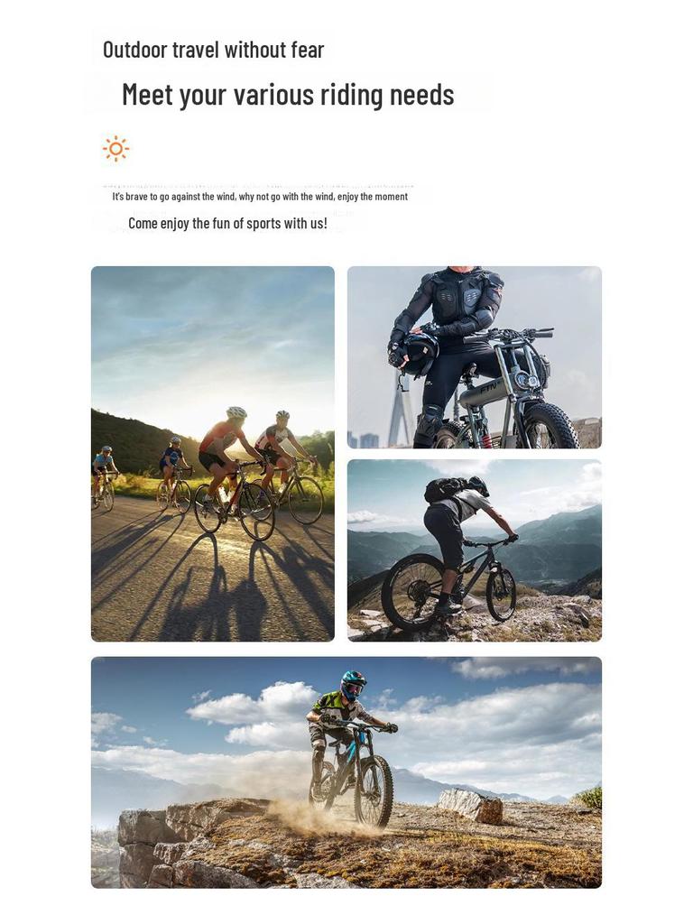 Motorcycle Knee & Elbow Pads Set: Round Head Off-Road Protective Gear