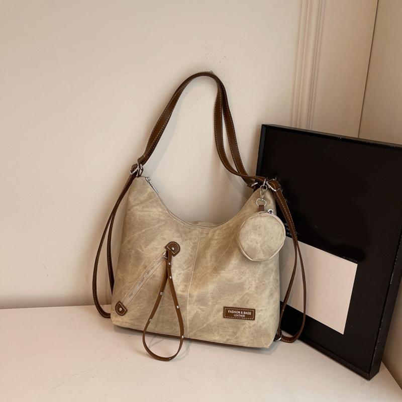 Fashion Unique Spliced Design Large Capacity Messenger Bags for Commuting Luxury Handbag Women Retro Shoulder Crossbody Bag