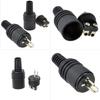2 pcs 2 pin Black DIN Plug Speaker and HiFi Connector Screw Terminals Connector Power Audio Lamp Signal Plug Adapters
