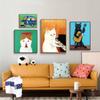 Japanese Cute Cat Posters Funny Prints Canvas Painting Cartoon Bear Nursery Wall Picture Baby Kid's Bedroom Home Decoration