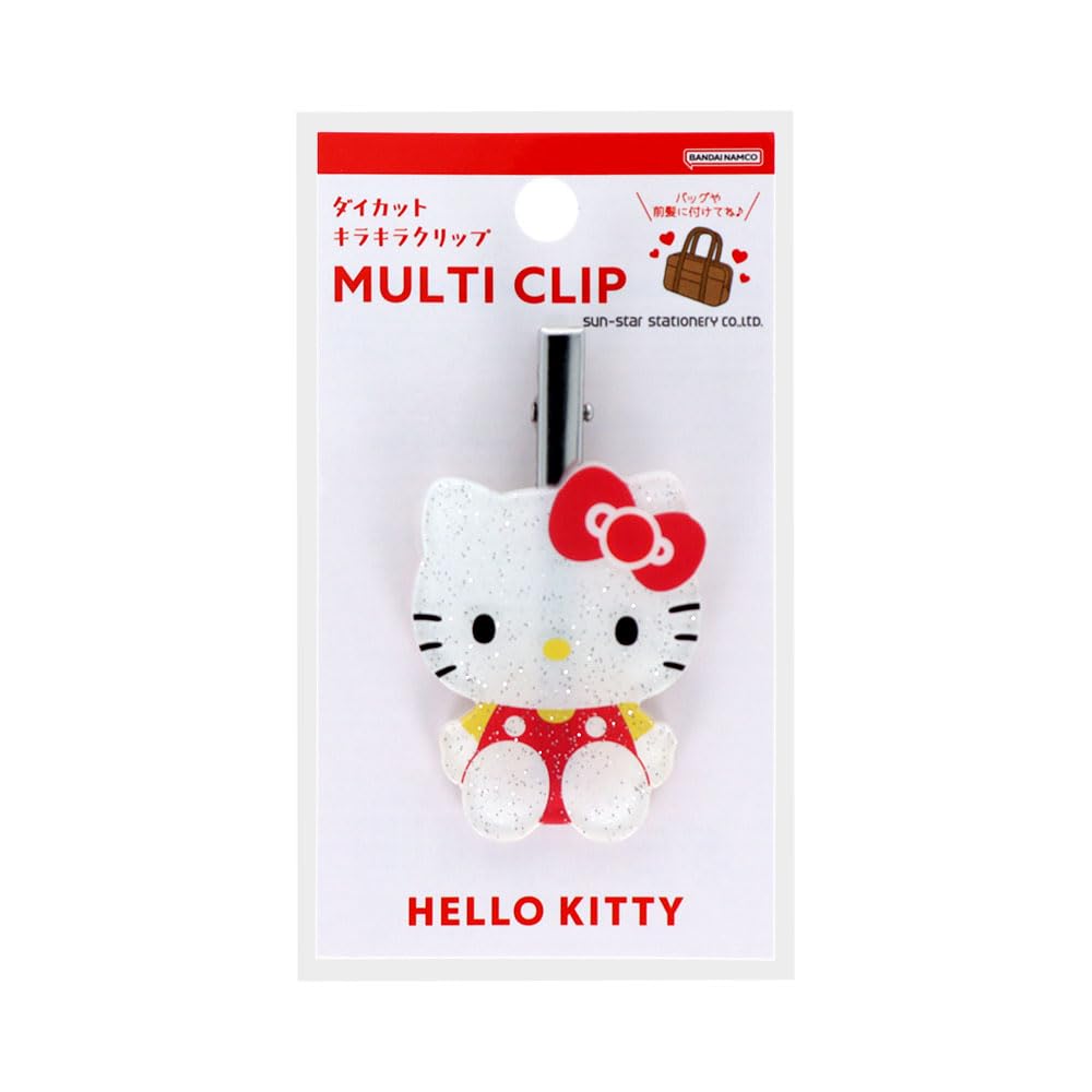 Stationery Hello Kitty Sanrio Characters Glitter Glitter Hello Kitty S3626490 Sun-Star Multi-Clip Die-Cut
