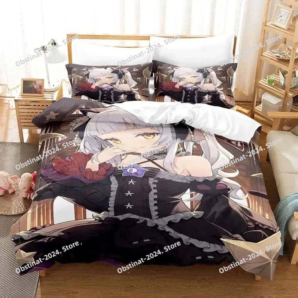 3D Print Anime Murasaki Shion Bedding Set Printed Duvet Cover Pillowcase Single Double Style Queen King Size Sets