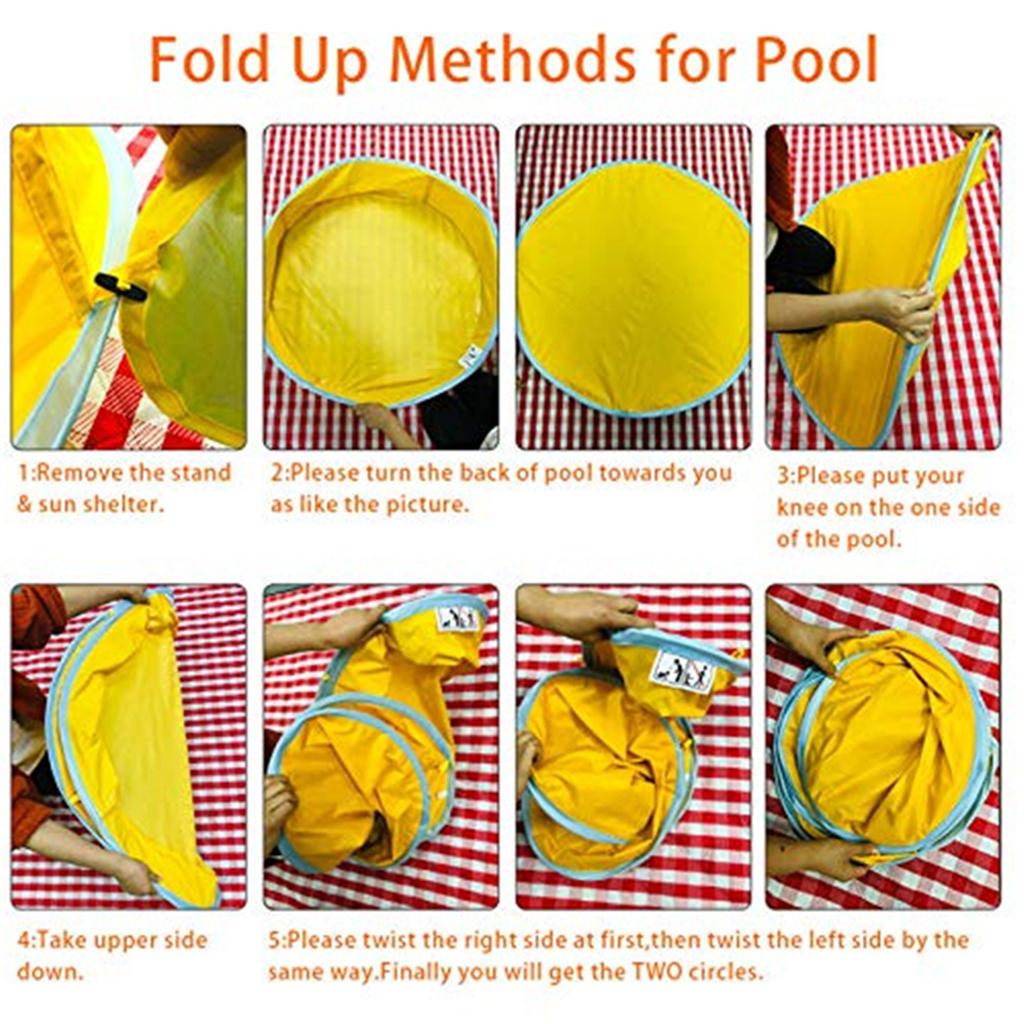 Beach Tent Portable Play Tent Paddling Pool Automatic Speed Open Children Swimming Pool