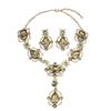 Elegant Crystal Gemstone Necklace And Earrings Set Sparkling Jewelry Set For Formal Occasions Featuring Vintage Designs
