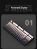 Three-Mode Wireless/Wired Bluetooth Mechanical Keyboard - 87-Key Gradient Side-Engraved Gaming & Office Edition
