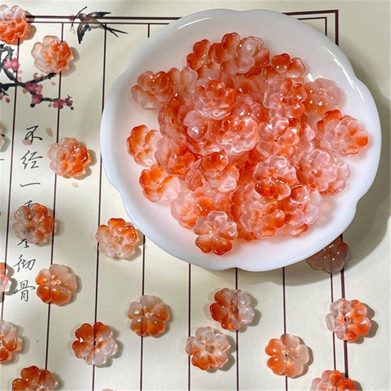 14mm Kvetinové Sklenené Korálky DIY Ručne Vyrábaný Náramok Náhrdelník Náušnice Šperkový Materiál DIY Nástroj Príslušenstvo na Výrobu Šperkov