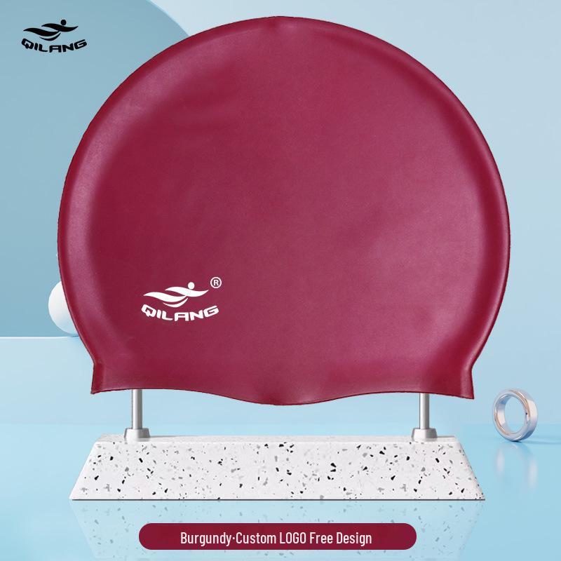 Qilang Wasserdichte Silikon-Badekappe für Erwachsene & Kinder - 50g, Langhaar-kompatibel, Kundenspezifisches Logo verfügbar