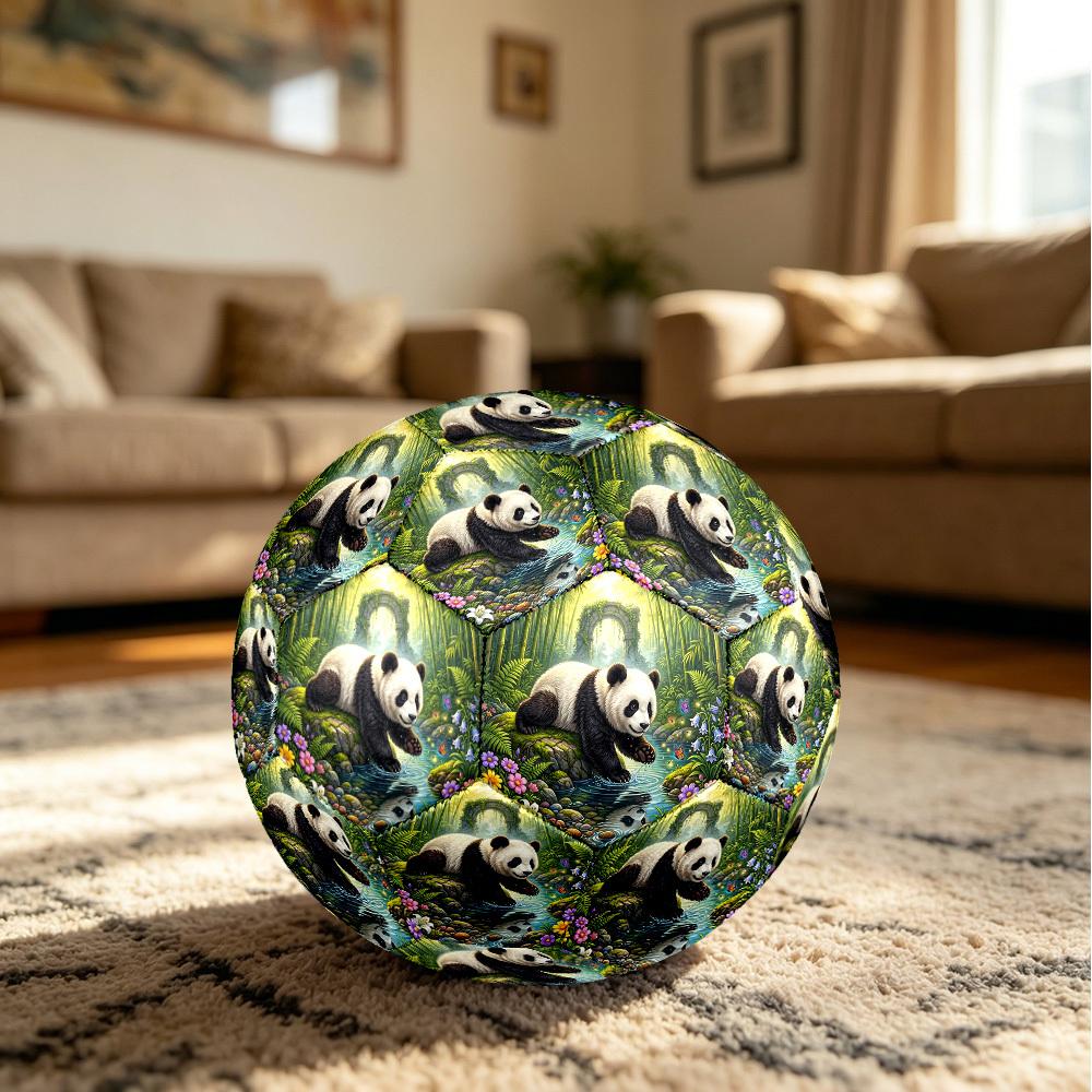 1pc Panda Bamboo Forest Durable Size 5 Soccer Ball Professional Match Training Football Indoor &Outdoor Sports Ball P60176