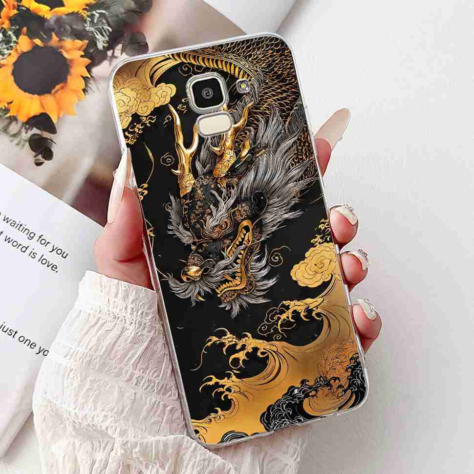 

For Samsung Galaxy J6 2018 SM-J600F Case Fashion Girl New Flowers Soft Silicone TPU Cover For Samsung j6 J6 2018 Phone Shell Samsung J6 2018