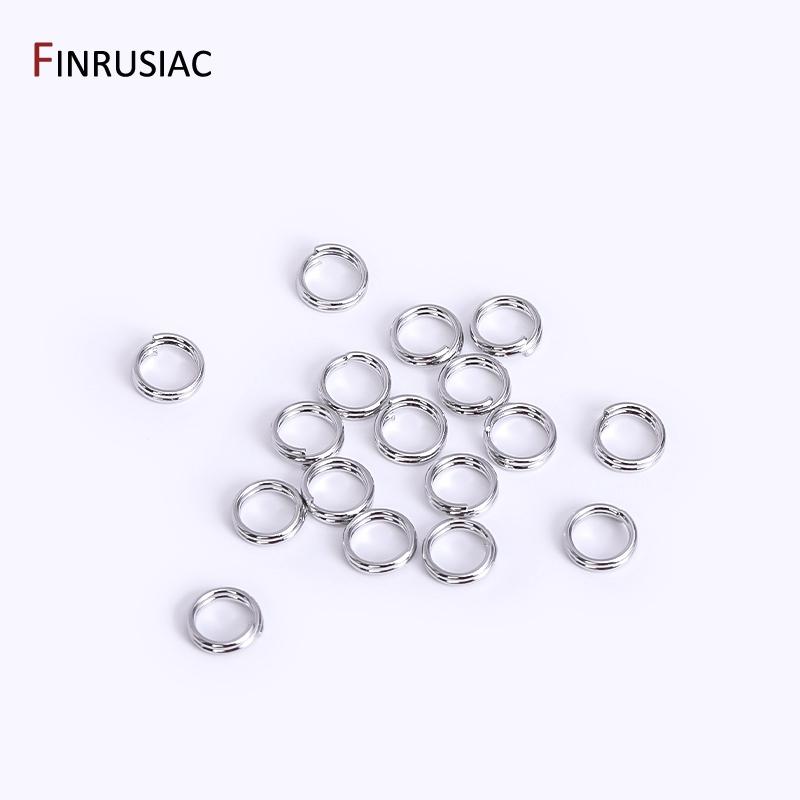 100PCS/lot 18k Gold Plated Brass Double Loops Jump Rings Split Rings Connectors For Jewelry Making Supplies DIY Jewelry Findings 0.7mmx4mm-100pcs