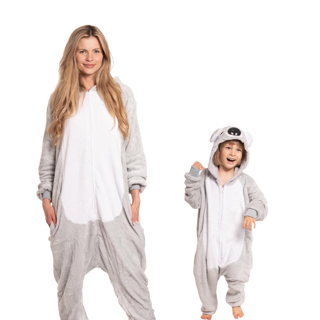 Piżama dla dzieci dziecięca kigurumi onesie kostium koala szary 115-125 cm