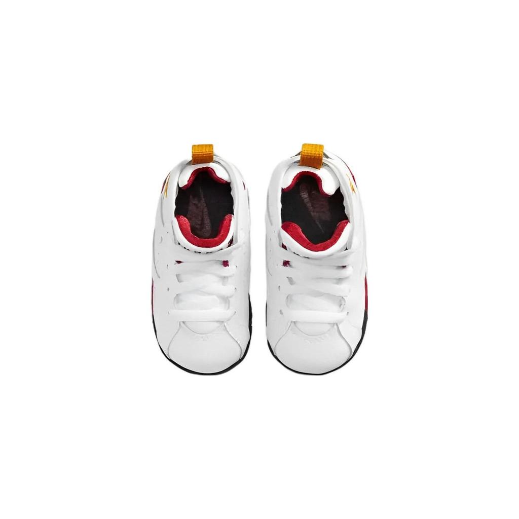 Air Jordan 7 Retro TD Cardinal 2022 Baby Sneakers White Black Cardinal-Red DJ2776-106