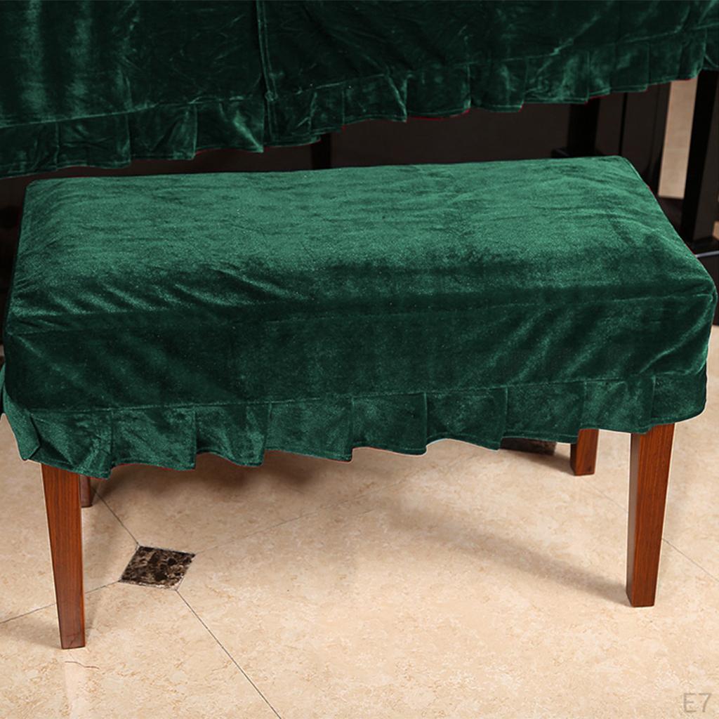 1-Seater / Premium Pleuche Piano Stool Cover Sleeve with Macrame Decorated VARIOUS COLORS
