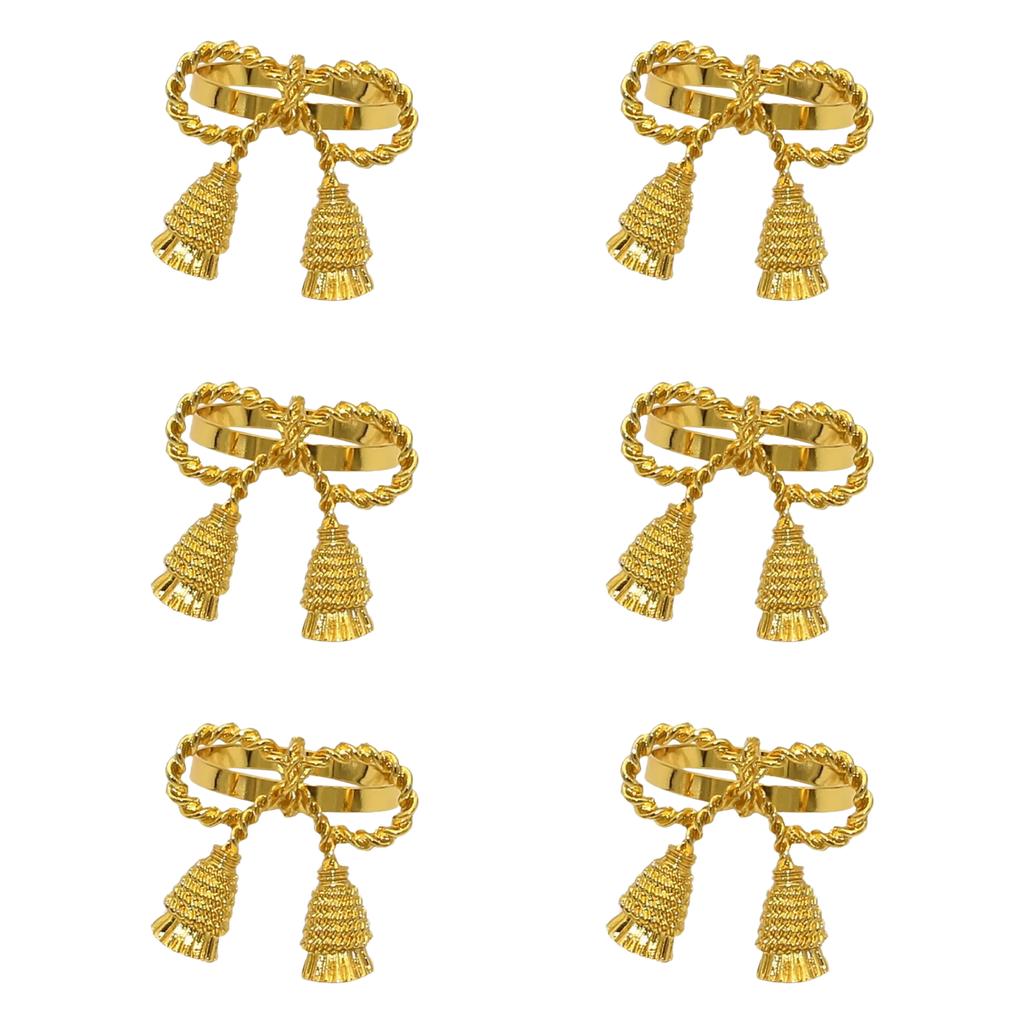 Table Decor Bow Napkin Rings Gold,Silver Elegant Table Decor For Events Kitchen Reusable Set Creative Bow Design