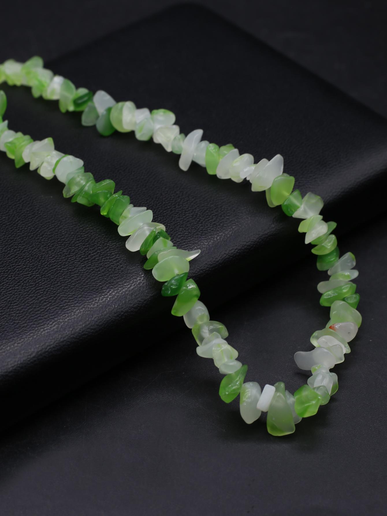 

Бусины из натурального камня, эпидот/лабрадорит, гравийные бусины для изготовления ювелирных изделий, ожерелье, серьги, браслет, аксессуар, длина 80 см 7mm