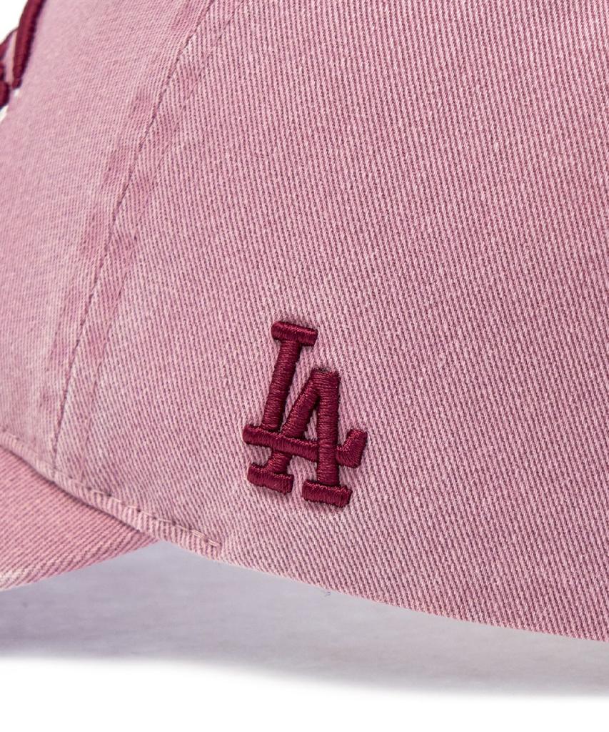 Emelbi Vintage Damaged Curve Logo Unstructured Ball Cap La (Pink)