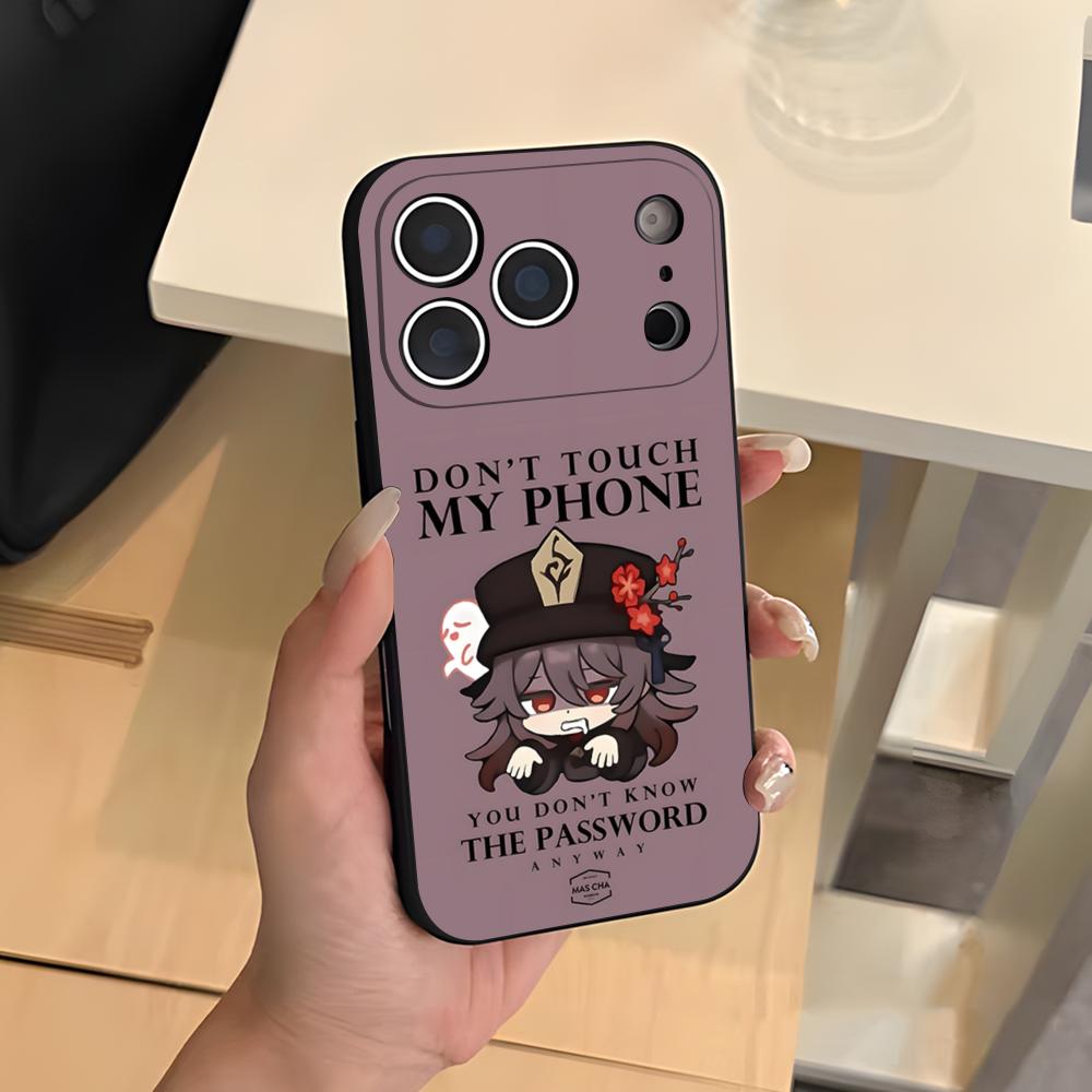

Genshin Impact Hu Tao Phone Case For IPhone 17 Air 16 E Pro Max 15 14 13 Mini 12 Pro 11 Max Plus Black Soft Shell iPhone 15