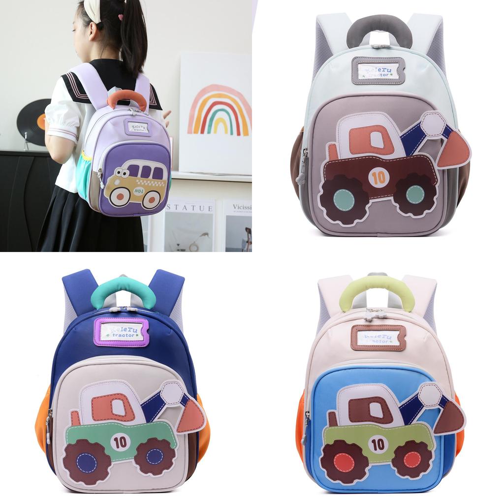 Childrens Car Pattern School Bag For Toddlers Boys And Girls Made Of Durable Oxford Material