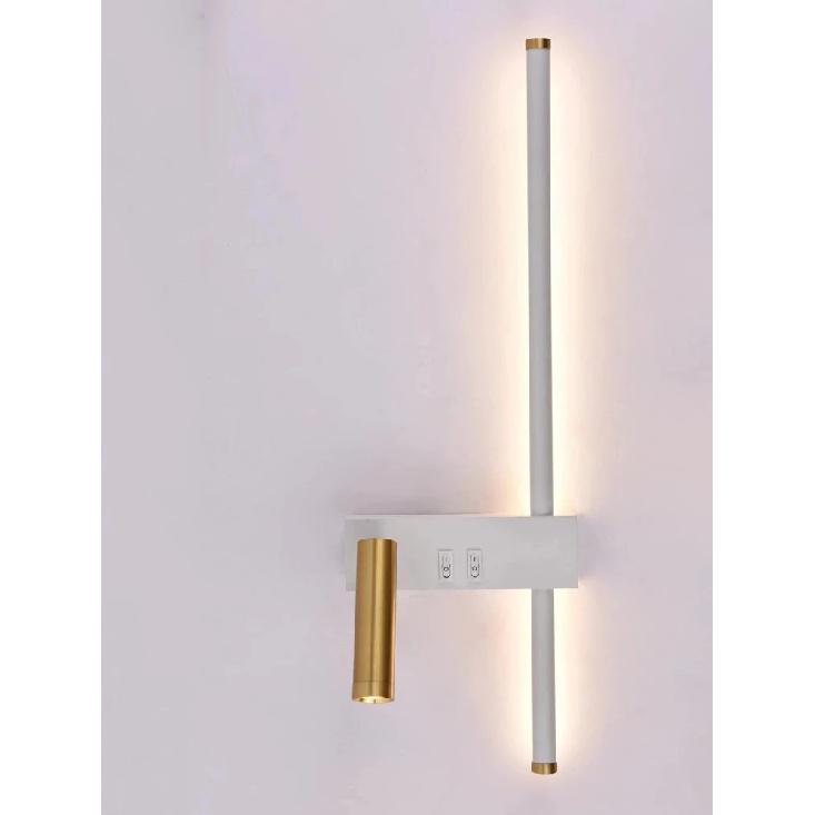 New Reading With Switch Minimalist Wall Lamps Bedroom Bedside Strip Lights Nordic 2023 Master Bedroom Line Background Wall Lamps
