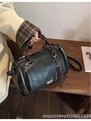 2025 Retro Tassel Patchwork Women's Crossbody Pillow Bag