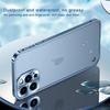 Coque de téléphone à cadre métallique Pour iPhone 17 11 12 13 14 15 16 Pro Max Alliage d'aluminium Protection Complète de l'Objectif Coque Arrière Métallique Plaqué Pour iPhone 13 mini
