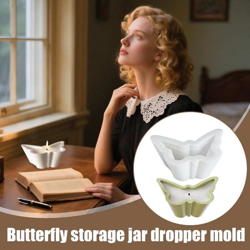 

Candle Holder Mold Jar Silicone Molds with Lid Butterfly Cement Plaster Epoxy Casting Mould Art Craft for Home Table Wedding China Mainland