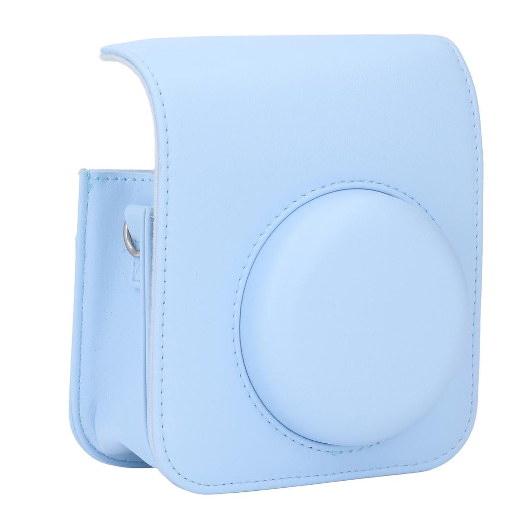 Instant Camera Case Portable Protective Storage Retro PU Leather Bag for Mini12 Photography Blue