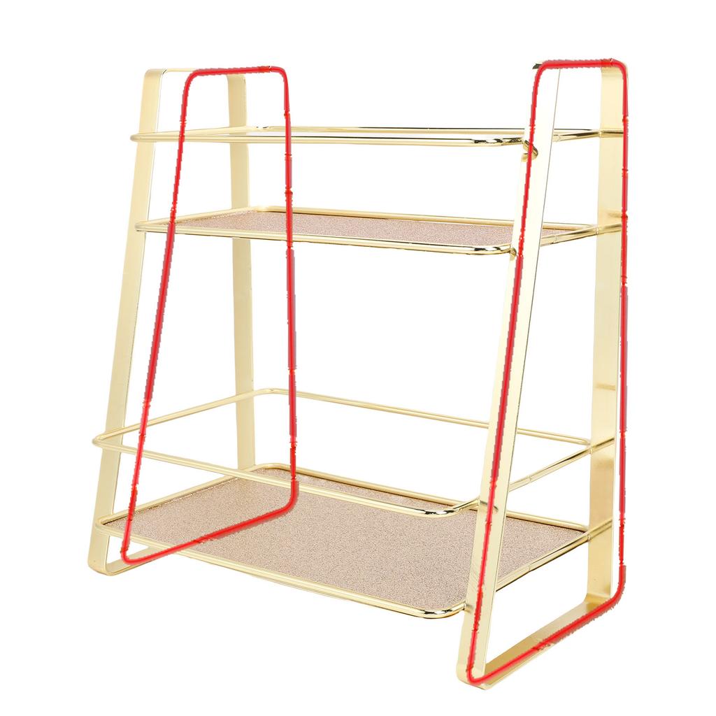 Countertop Shelf Minimalist Metal Space Saving Stable 2 Tier Bathroom   for Cosmetics Perfume
