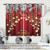 Christmas Star Pendant Print Curtains Multiple Size Living Room Insulation Easy Install Light Blocking Set Of 2 Made Polyester Machine Washable