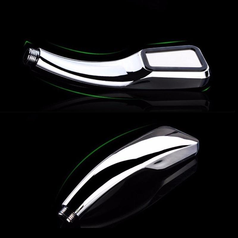 Bathroom Water Saving High Pressure Shower Head Chrome Powerfull Boosting Rainfall Spray