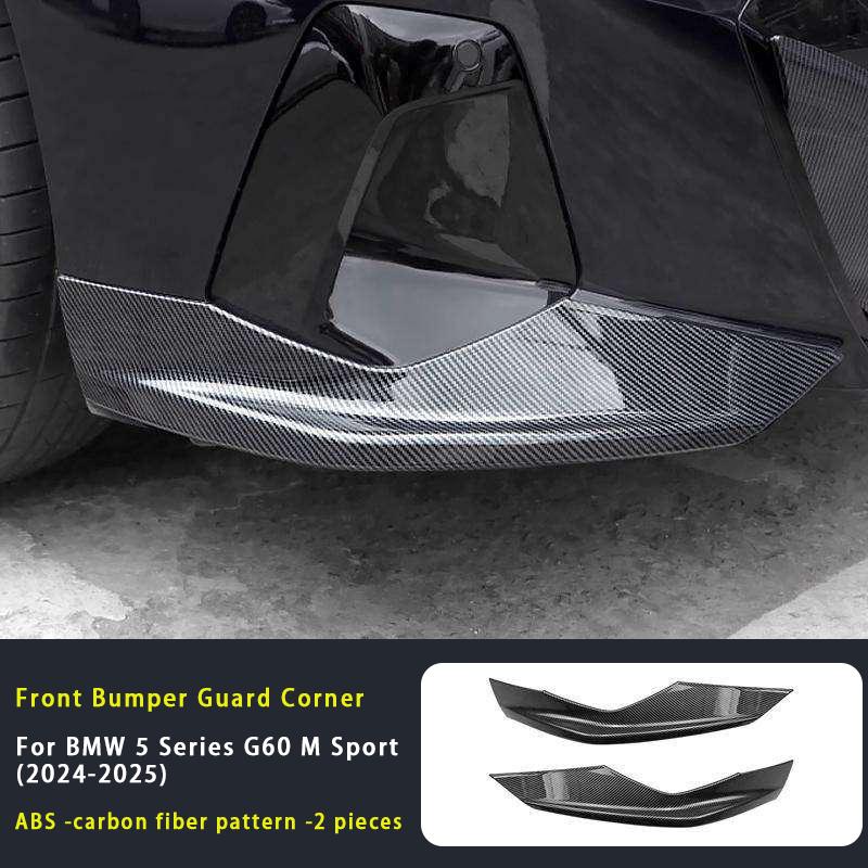 For BMW 5 Series G60 M Sport 2024-2025 Front Bumper Corner Guard Decorative Strip Front Shovel Anti-collision Strip Wrap Trim