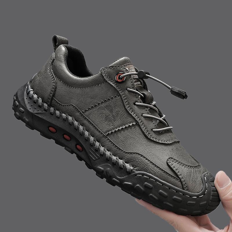 Mens Moccasin Shoes Retro Cow Leather Shoes Men Loafers Handmade Casual Leather Shoes Moccasins Men Flats Shoes