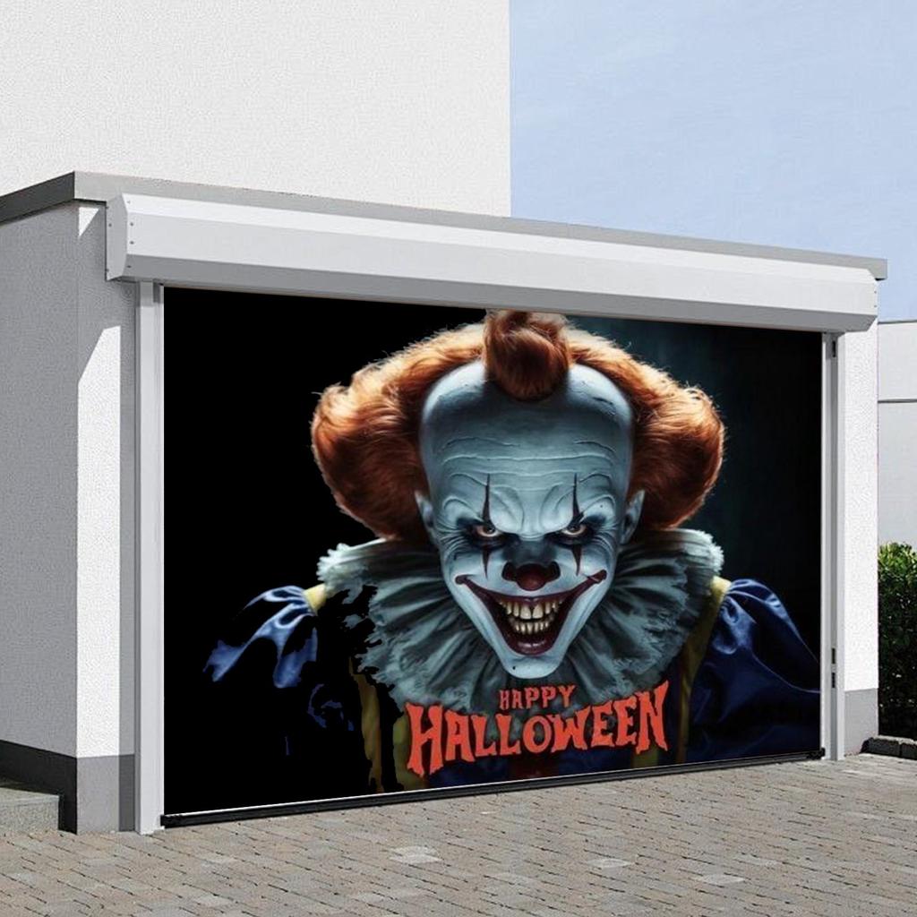 Halloween  Garage Door Background Celebration Atmosphere Party Photo Foreign Trade Garage Background