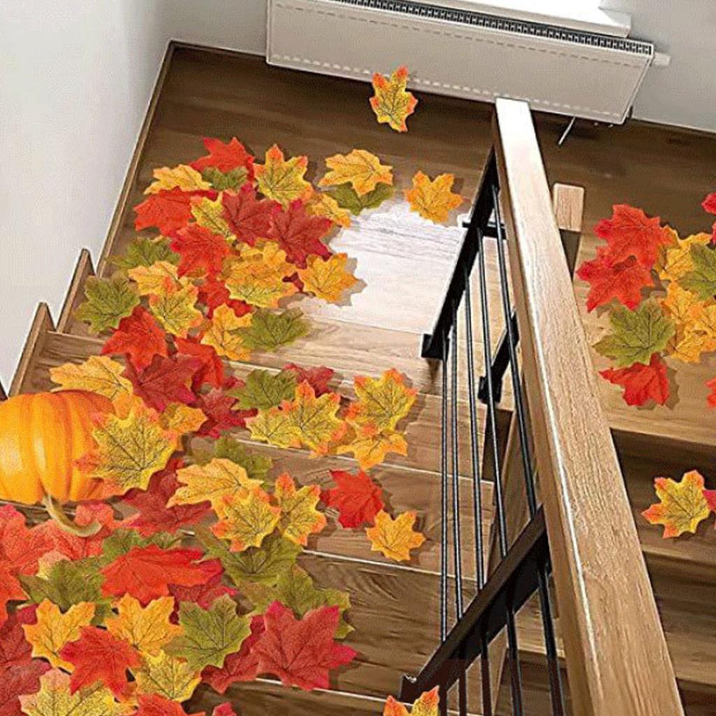 Simulated Maple Leaf Decoration Garland  Fall Leaves Small Fall Leaves Fall Maple Leaves