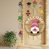 Interchangeable Wooden Gnome Decor Holiday Seasonal Gnome Decorations With Magnet Pieces And Detachable Hats Changeable Welcome Sign For Home