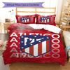Atlético Madrid Bettwäsche Bettdecke Set Bettbezug Kissenbezug Heimdekoration Geburtstagsgeschenk (1 Bettbezug + 2 Kissenbezüge, ohne Füllung)