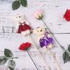 10Pcs/Set Cute Bear Doll Cartoon Plush Toys New Bear Bouquet Accessories