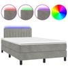 VidaXL Sommier à Lattes de Lit avec Matelas et LED, Lit Rembourré, Lit Double, Lit Adulte de Chambre à Coucher Intérieur, 3134513
