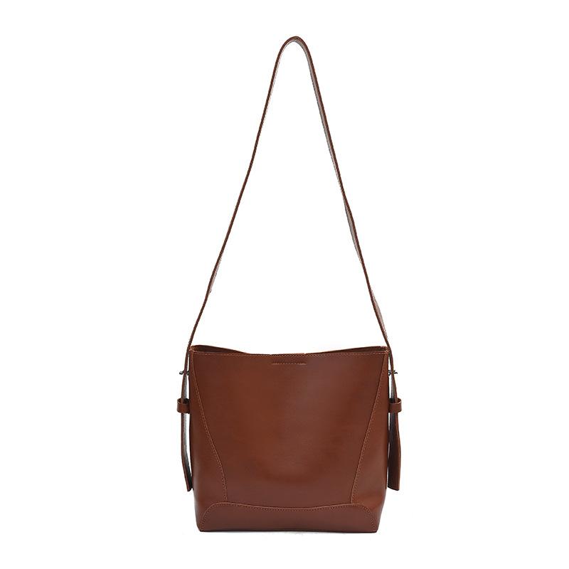 Fashion women's bags new high-end large-capacity bucket bags niche design single shoulder crossbody armpit bags