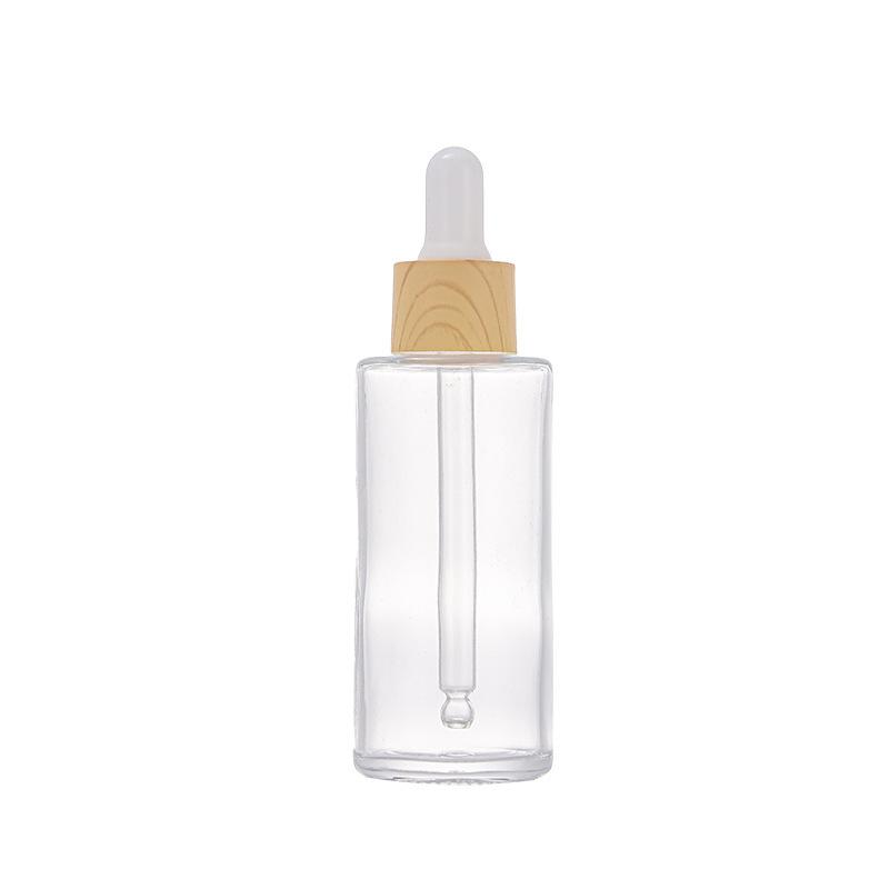 Frosted Glass Dropper Bottle 20-100ml, Straight Shoulder Essential Oil Serum Container for Skincare